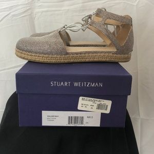 Stuart Weitzman Walk My Way Glitter Espadrille San
